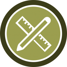 Badge diseño huerta